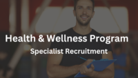 Health & Wellness Program Specialist Recruitment