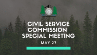 Civil Service Commission Special Meeting – May 27